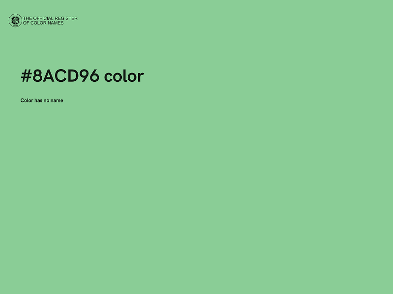 #8ACD96 color image