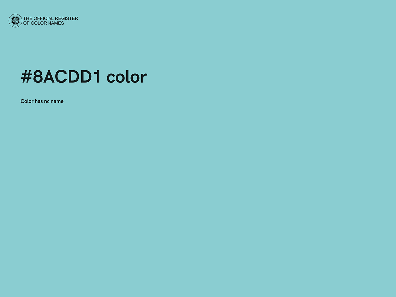 #8ACDD1 color image