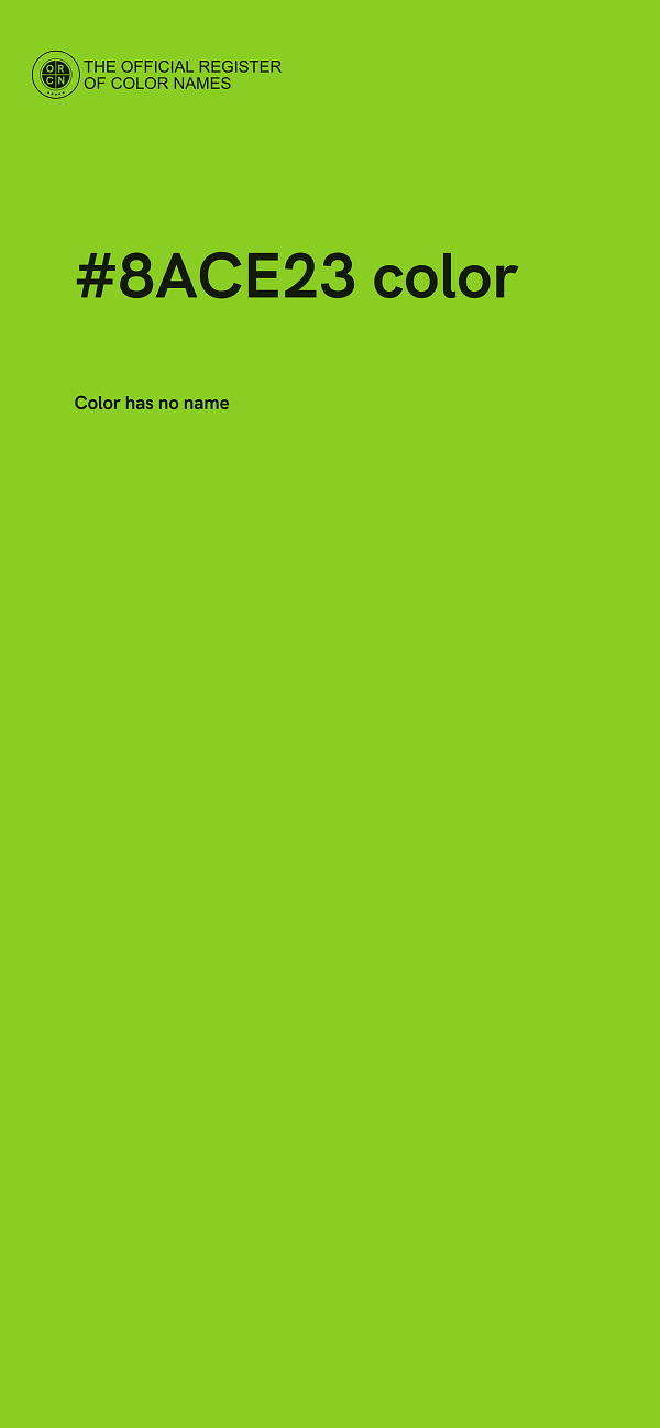 #8ACE23 color image