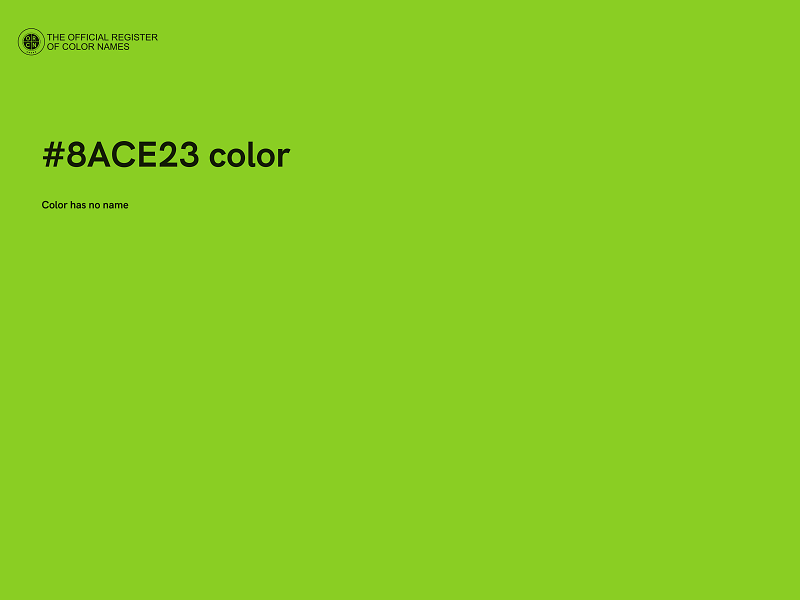 #8ACE23 color image