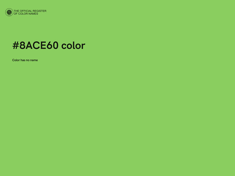 #8ACE60 color image