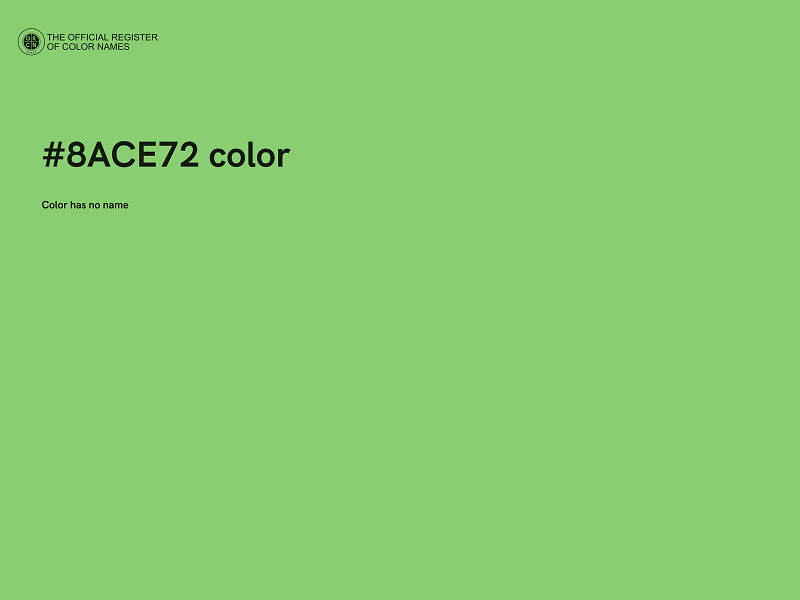 #8ACE72 color image