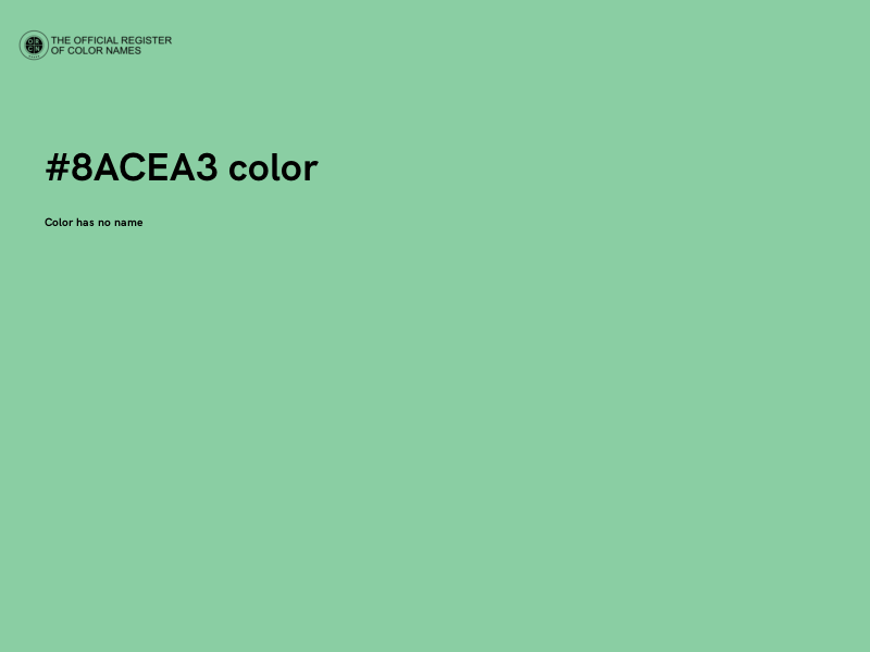 #8ACEA3 color image