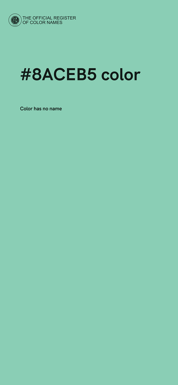 #8ACEB5 color image