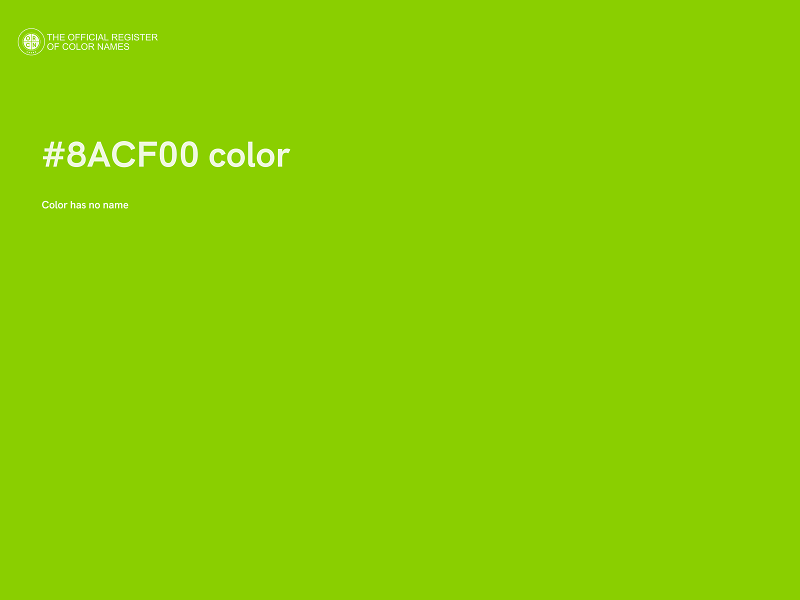 #8ACF00 color image