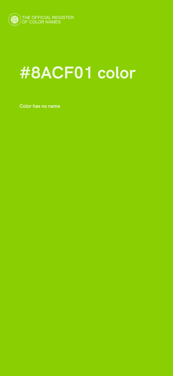 #8ACF01 color image