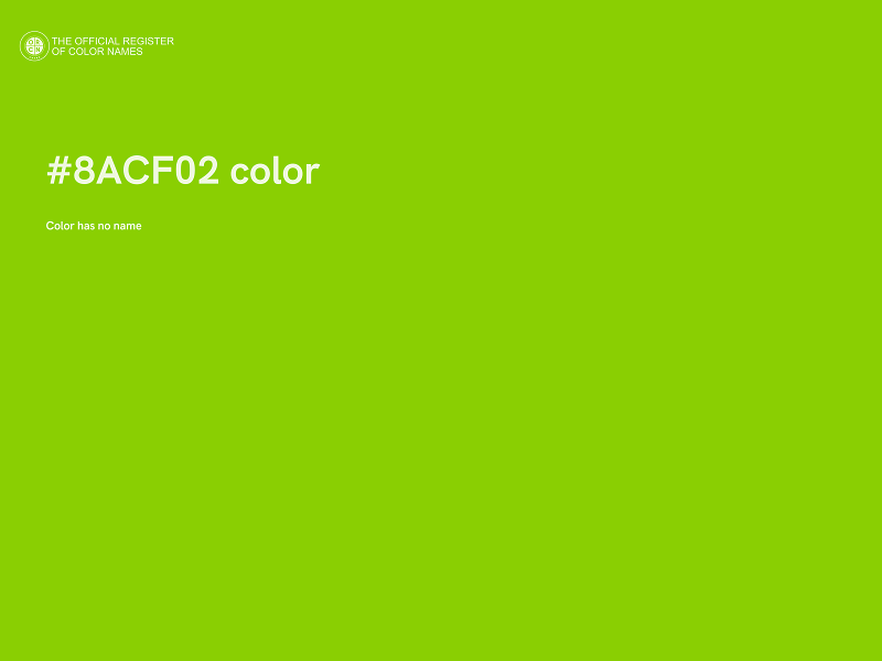 #8ACF02 color image