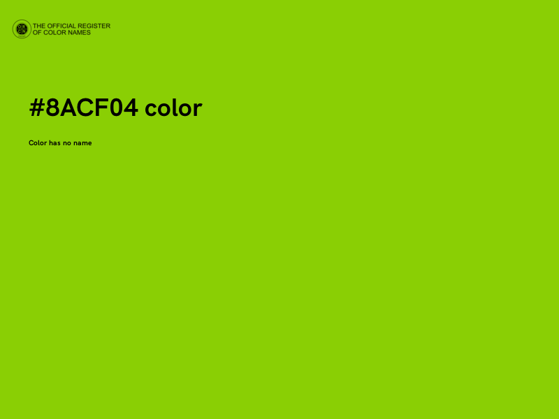 #8ACF04 color image