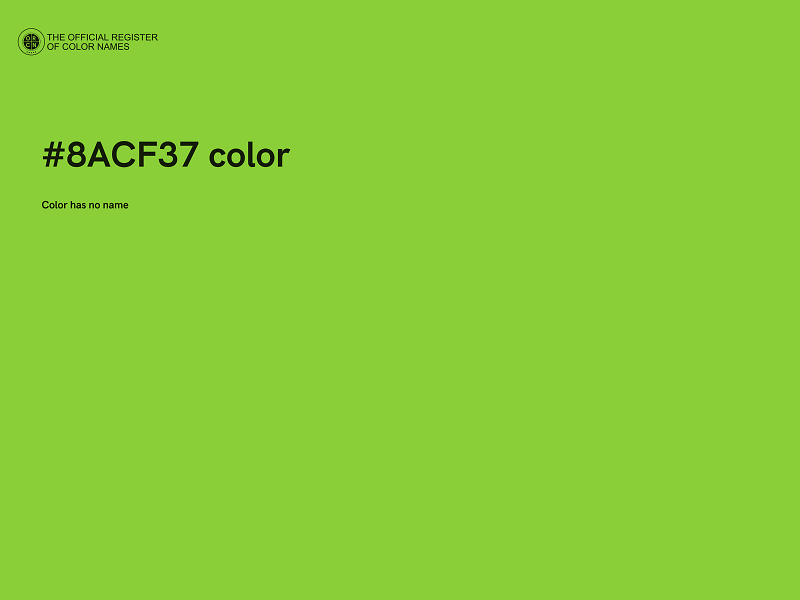 #8ACF37 color image