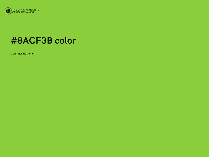 #8ACF3B color image