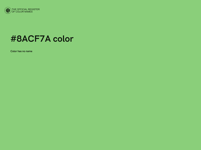 #8ACF7A color image