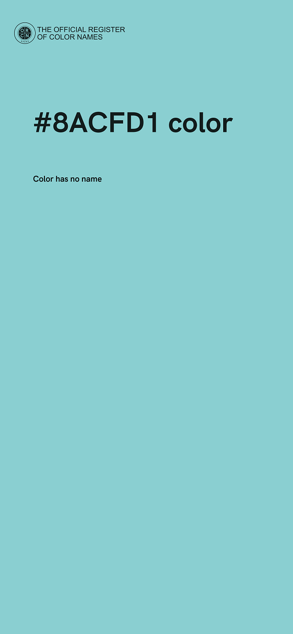 #8ACFD1 color image