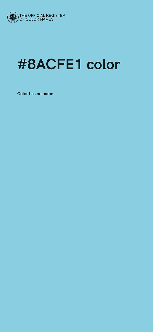 #8ACFE1 color image