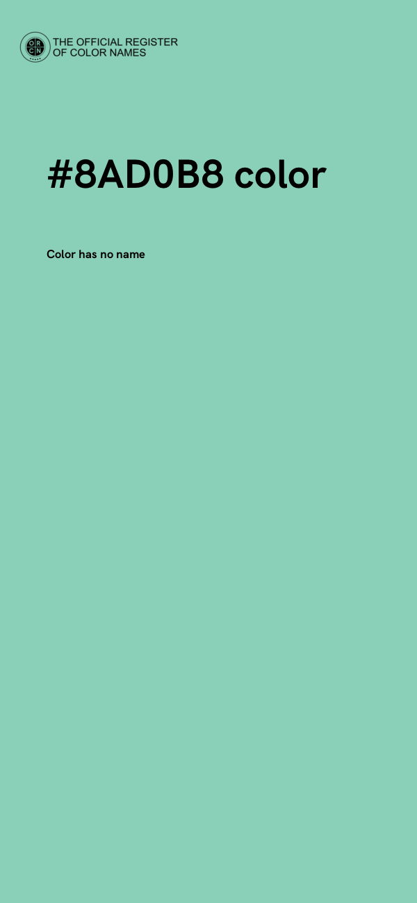 #8AD0B8 color image