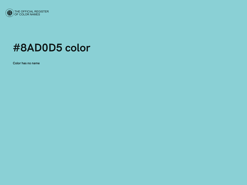 #8AD0D5 color image