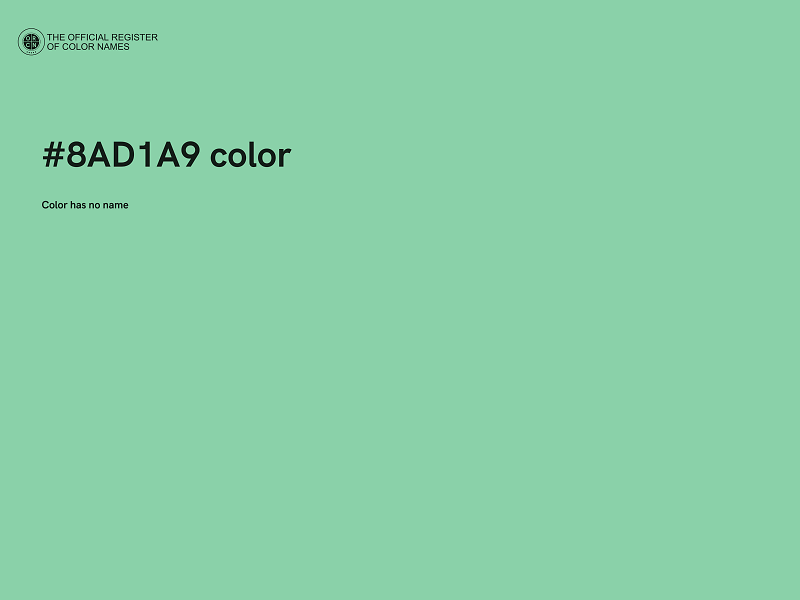 #8AD1A9 color image