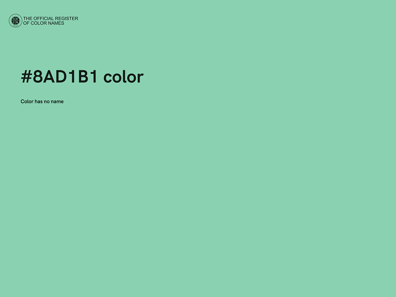 #8AD1B1 color image