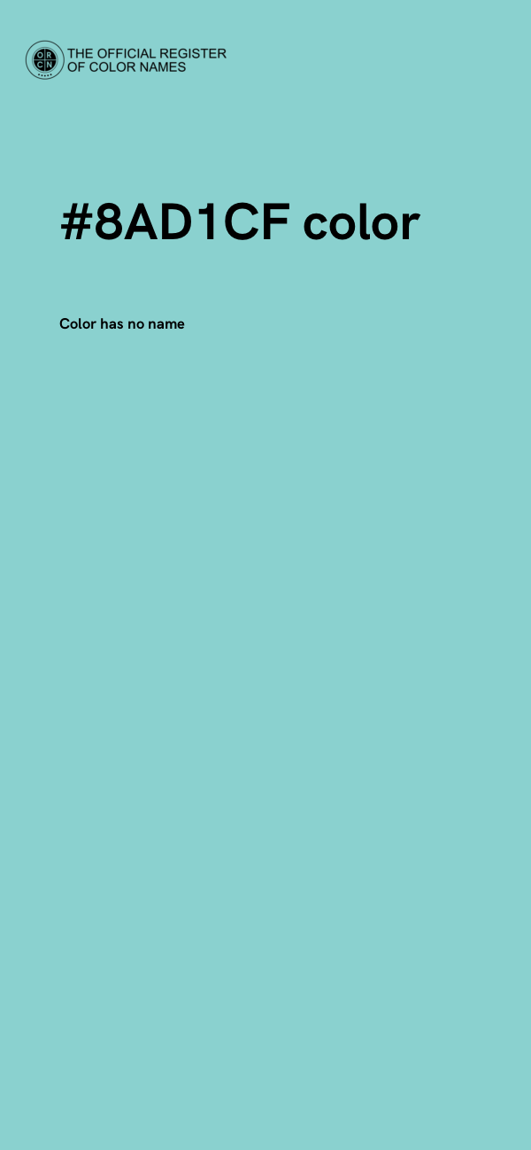 #8AD1CF color image