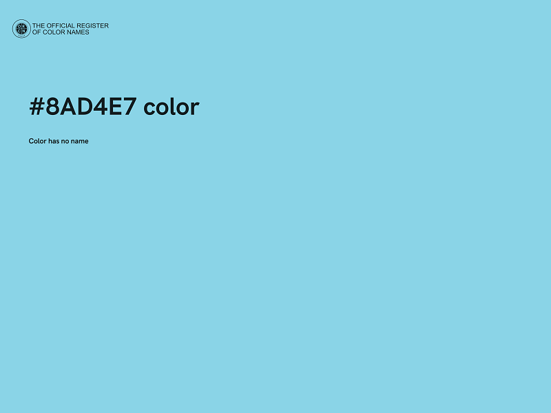 #8AD4E7 color image