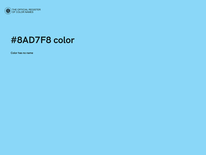 #8AD7F8 color image