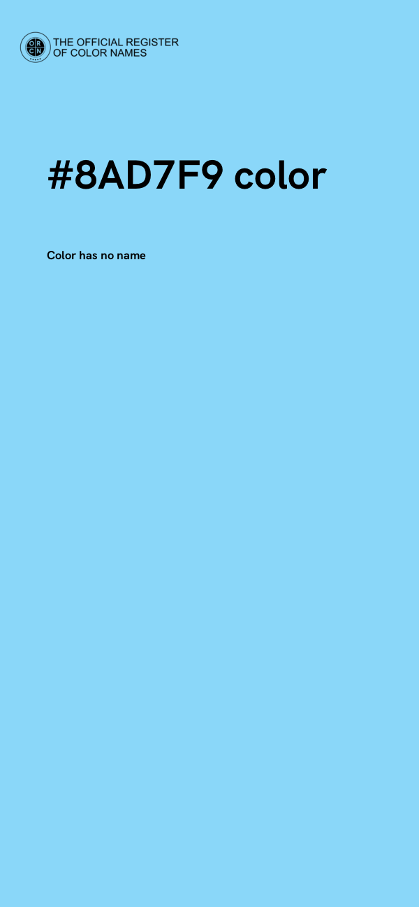 #8AD7F9 color image