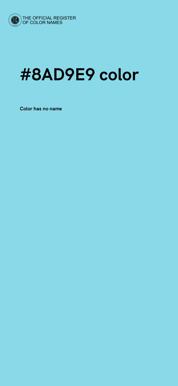 #8AD9E9 color image