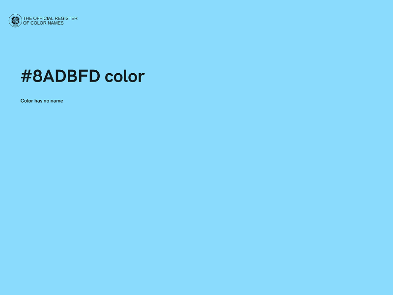 #8ADBFD color image