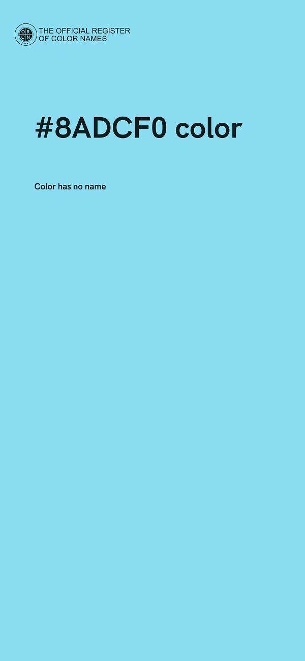#8ADCF0 color image