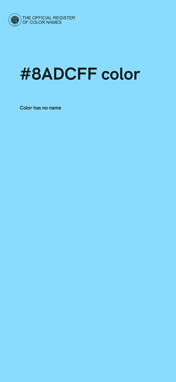 #8ADCFF color image