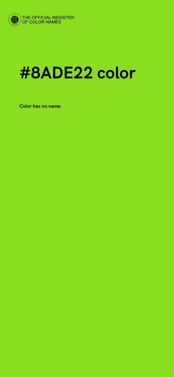 #8ADE22 color image