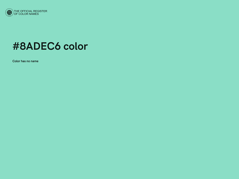 #8ADEC6 color image