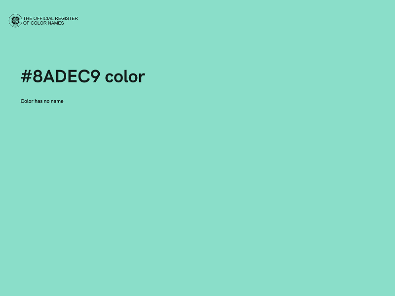 #8ADEC9 color image