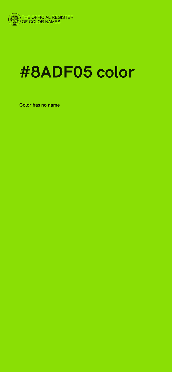 #8ADF05 color image