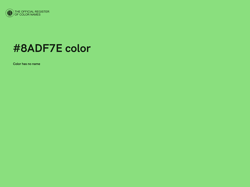 #8ADF7E color image