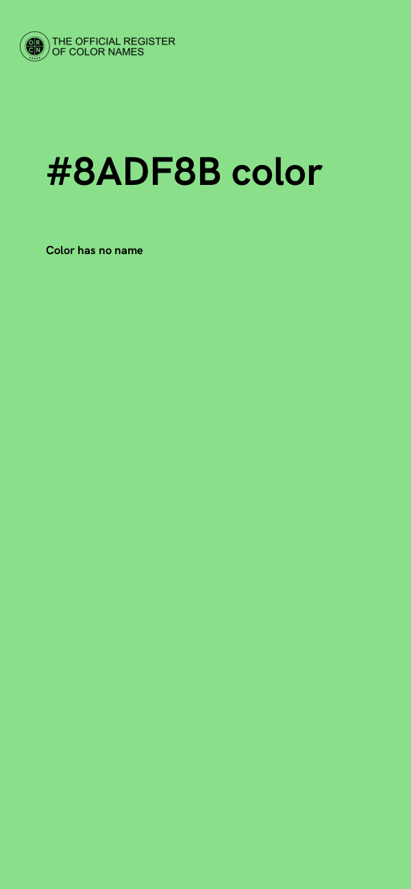 #8ADF8B color image
