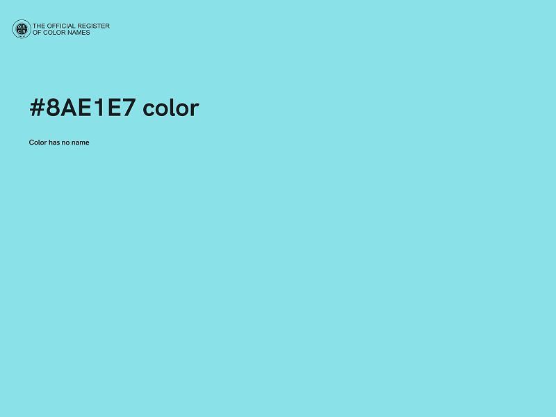 #8AE1E7 color image