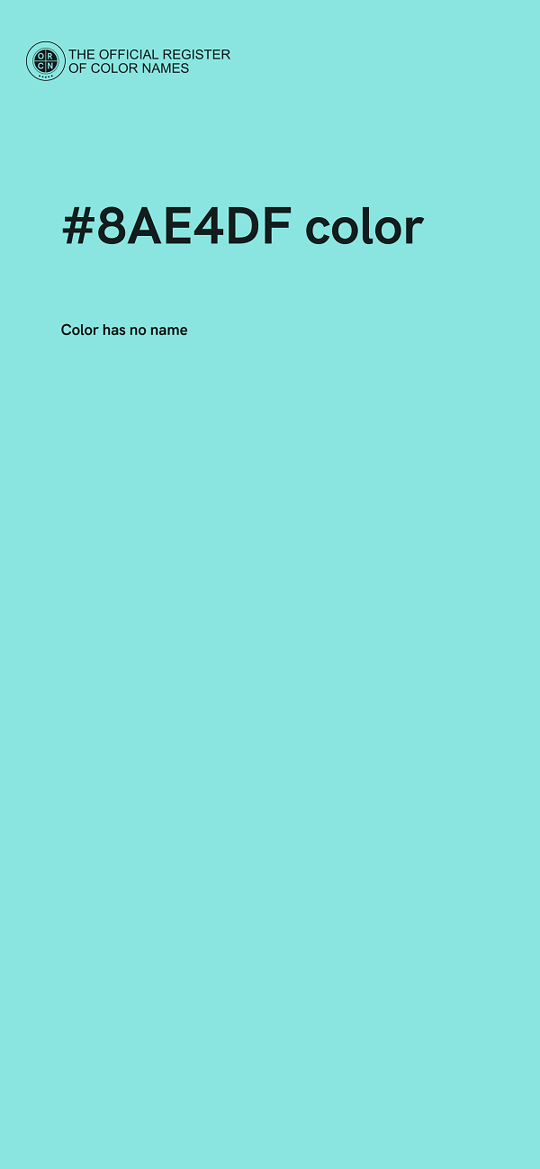 #8AE4DF color image