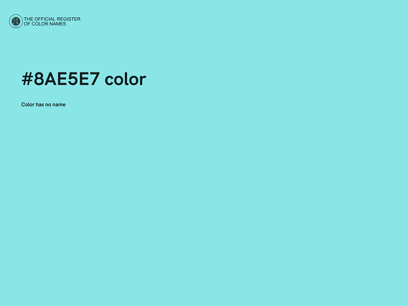 #8AE5E7 color image