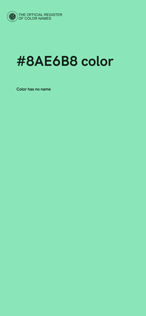 #8AE6B8 color image