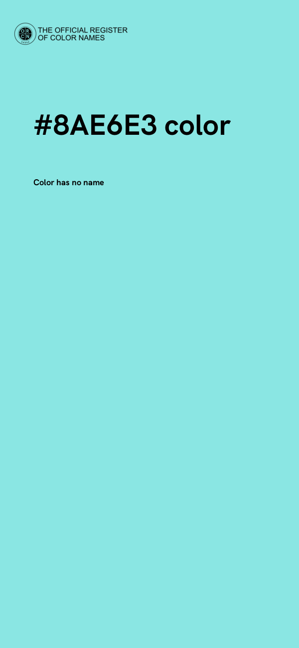 #8AE6E3 color image