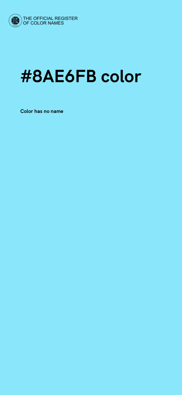 #8AE6FB color image