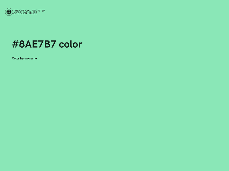#8AE7B7 color image