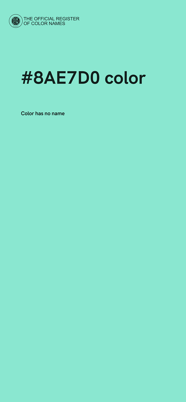 #8AE7D0 color image