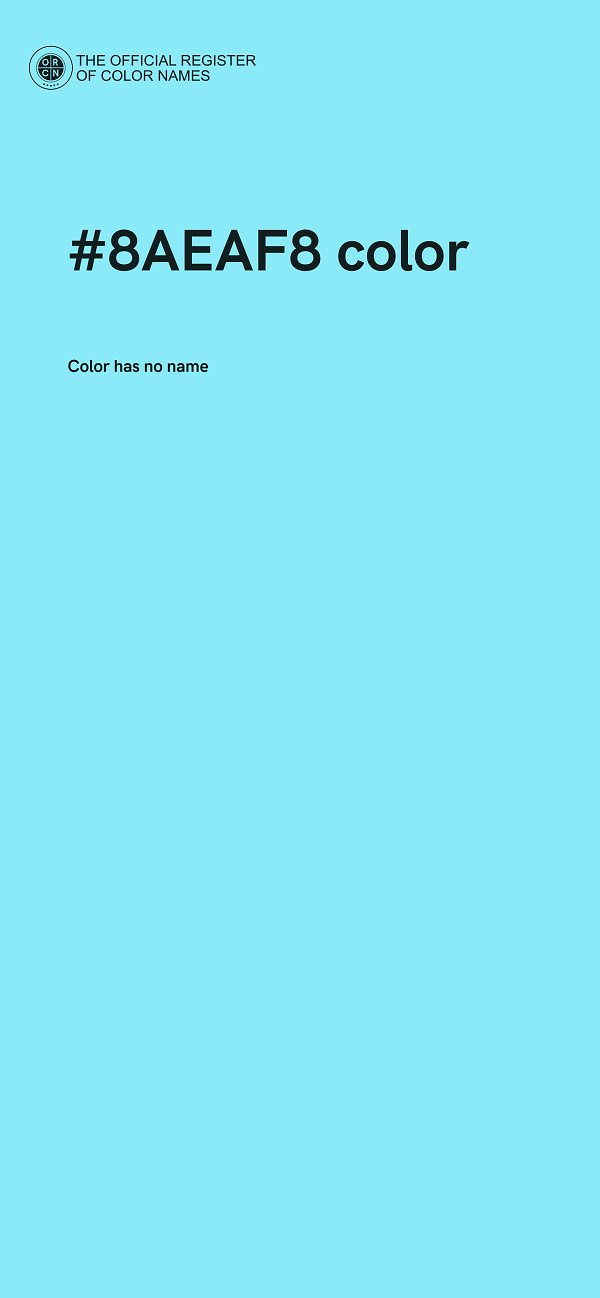 #8AEAF8 color image