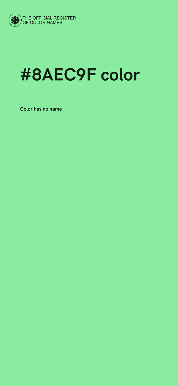#8AEC9F color image