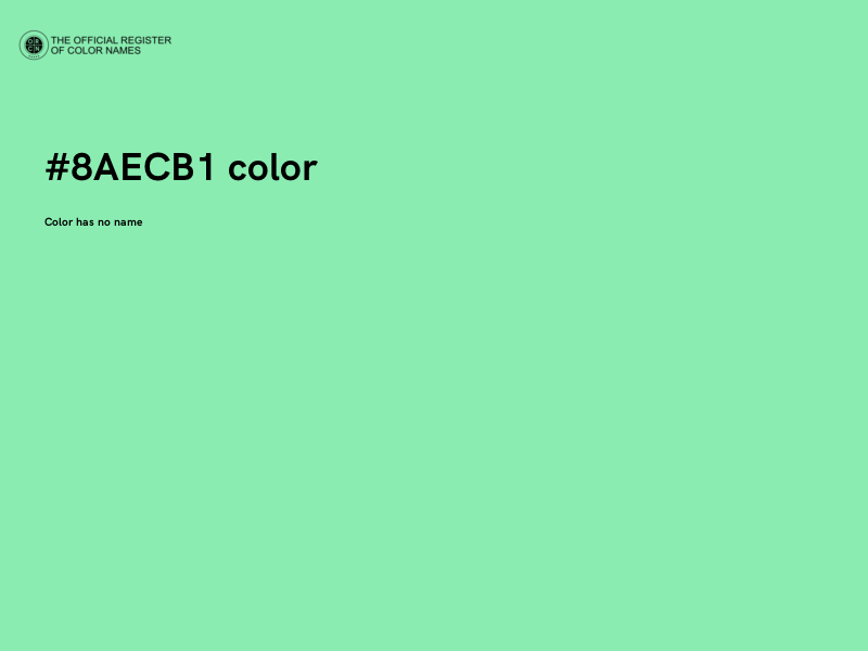#8AECB1 color image