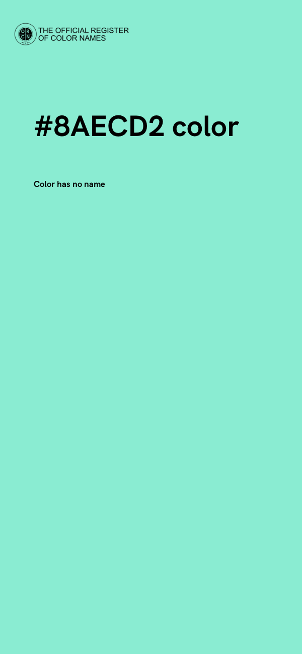 #8AECD2 color image