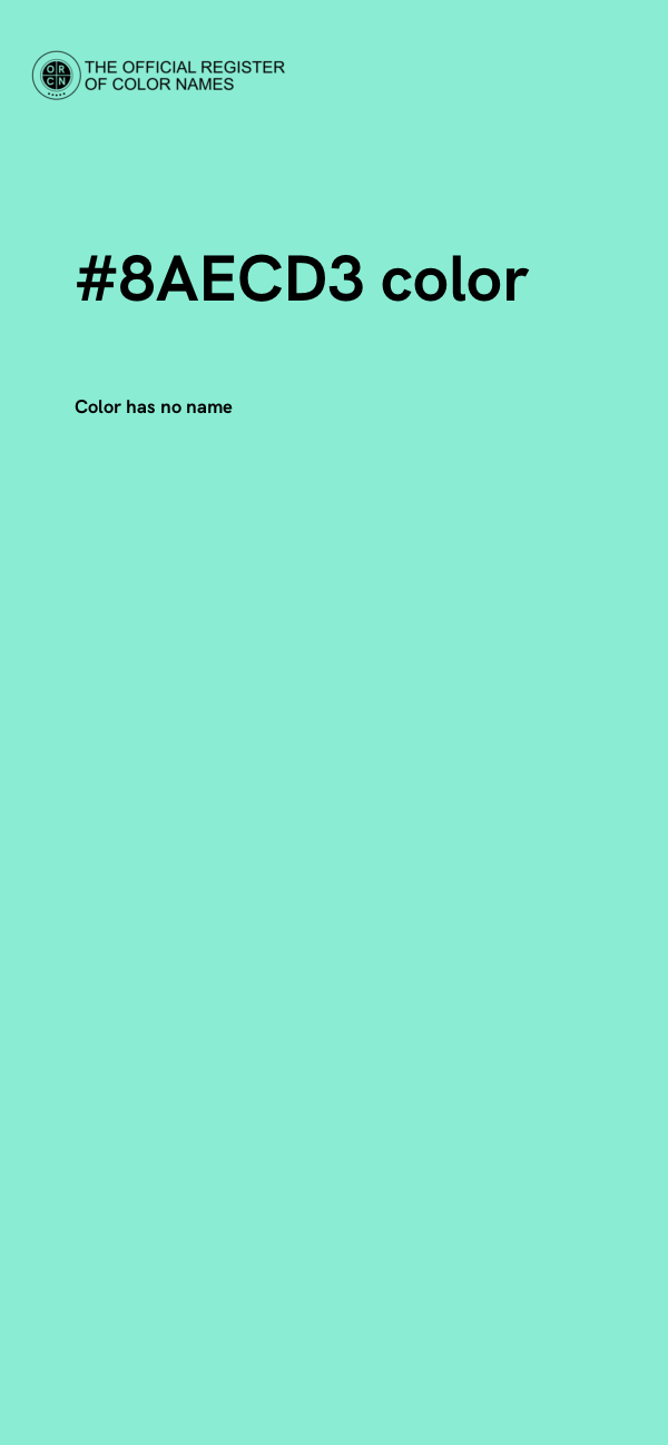 #8AECD3 color image
