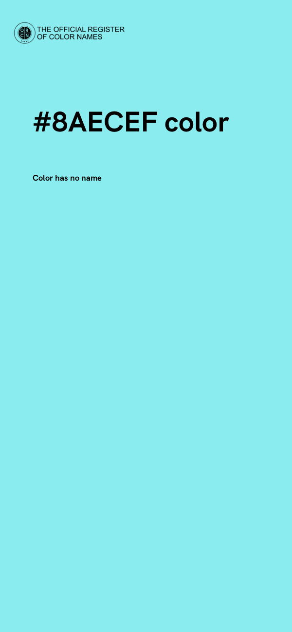 #8AECEF color image