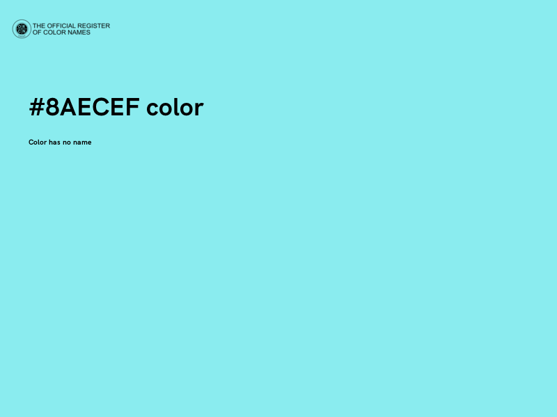 #8AECEF color image